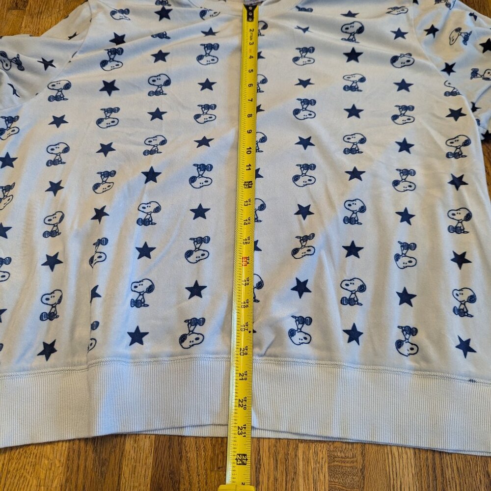 Cute and Snuggly Snoopy and Stars Velour Soft Long Drawstring Pants Long Sleeves - Picture 5 of 9